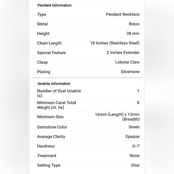 Unakite Pendant Necklace - Picture 15 of 15
